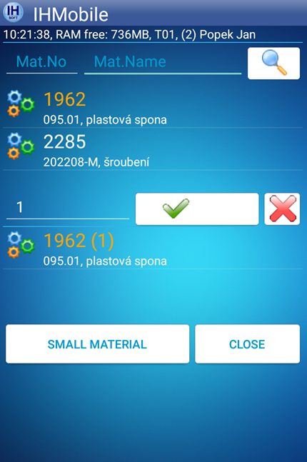 IHMobile Screen material